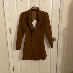 Chocolate mini blazer dress size US small